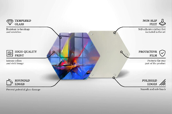 Üveg vágódeszka Festett absztrakció