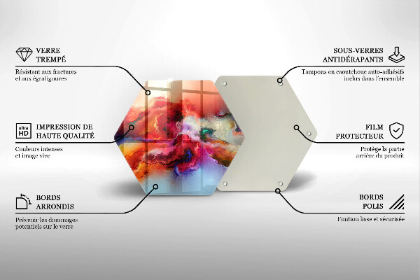 Üveg vágódeszka Füstös absztrakció