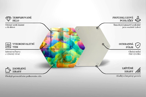 Üveg vágódeszka Színes absztrakció