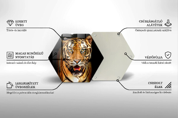 Üveg vágódeszka Vadon élő állat tigris