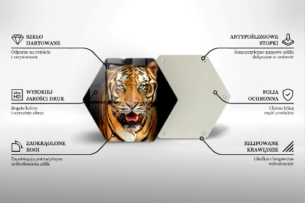 Üveg vágódeszka Vadon élő állat tigris