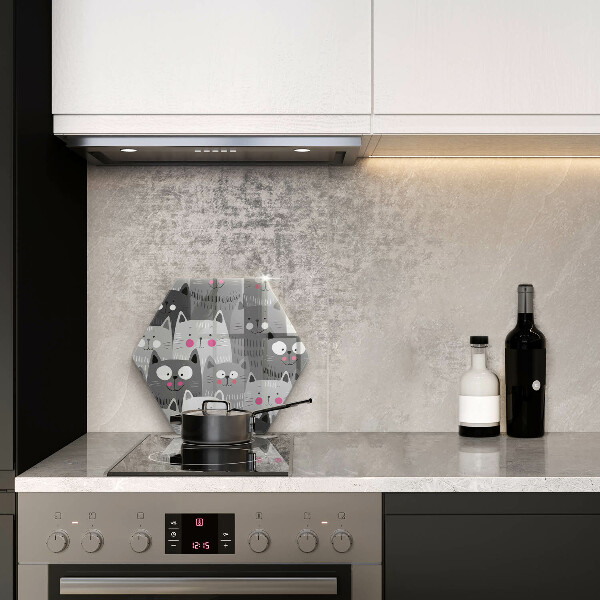 Üveg vágódeszka Macskák illusztráció