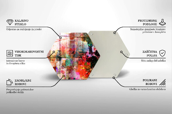 Üveg vágódeszka Festék absztrakció