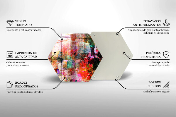 Üveg vágódeszka Festék absztrakció