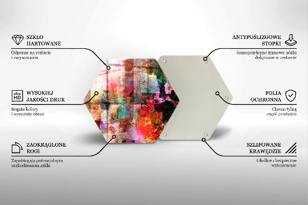 Üveg vágódeszka Festék absztrakció