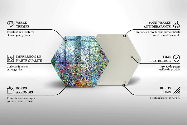 Üveg vágódeszka Színes vonal absztrakció