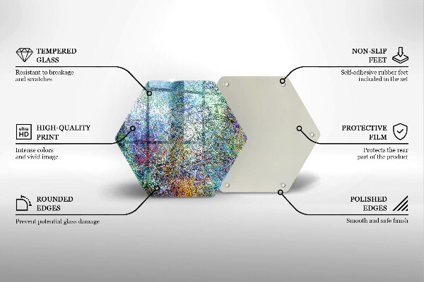 Üveg vágódeszka Színes vonal absztrakció