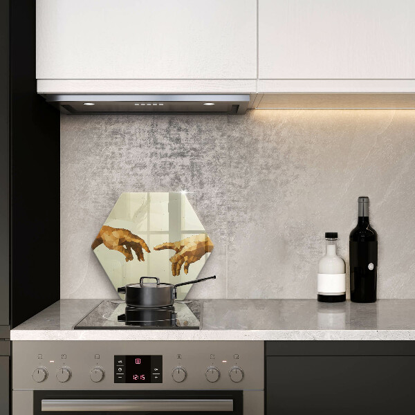 Üveg vágódeszka Ádám kezeinek teremtése