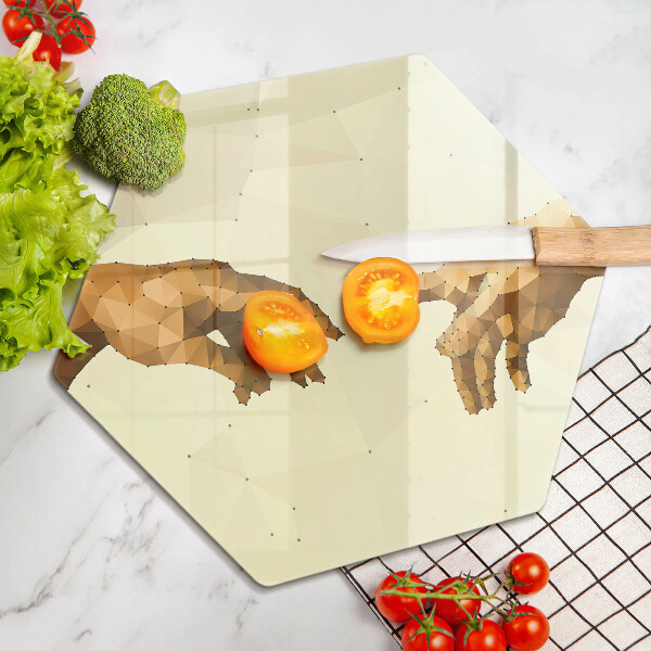 Üveg vágódeszka Ádám kezeinek teremtése