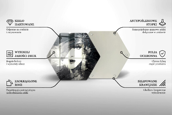 Üveg vágódeszka Egy nő festménye