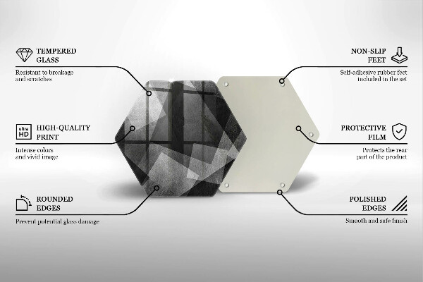 Üveg vágódeszka Geometriai absztrakció