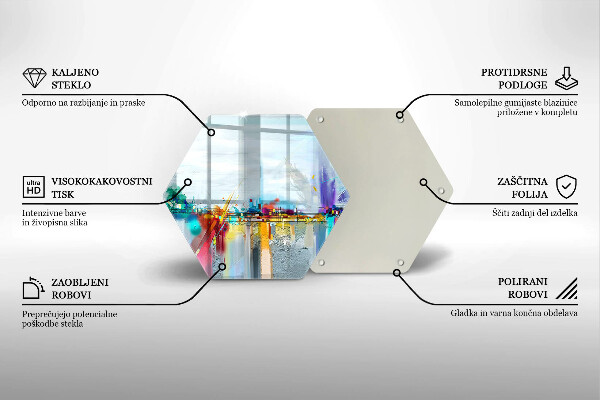 Üveg vágódeszka Festett absztrakció