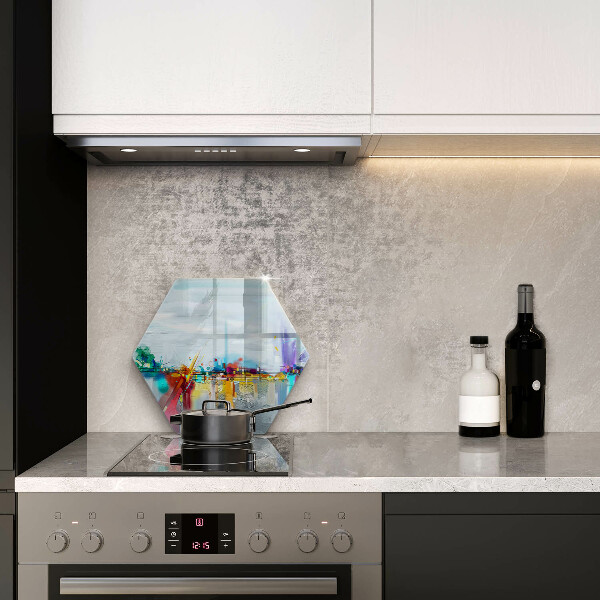 Üveg vágódeszka Festett absztrakció