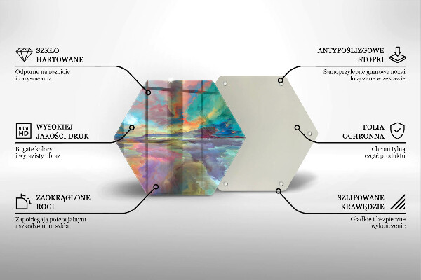 Üveg vágódeszka Színes égbolt