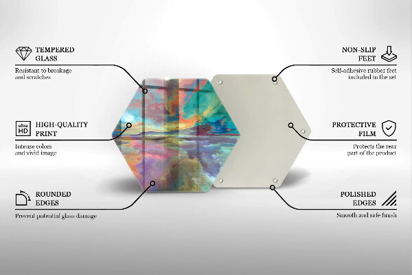 Üveg vágódeszka Színes égbolt