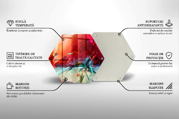 Üveg vágódeszka Festett absztrakció