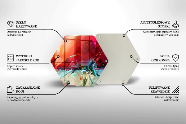 Üveg vágódeszka Festett absztrakció