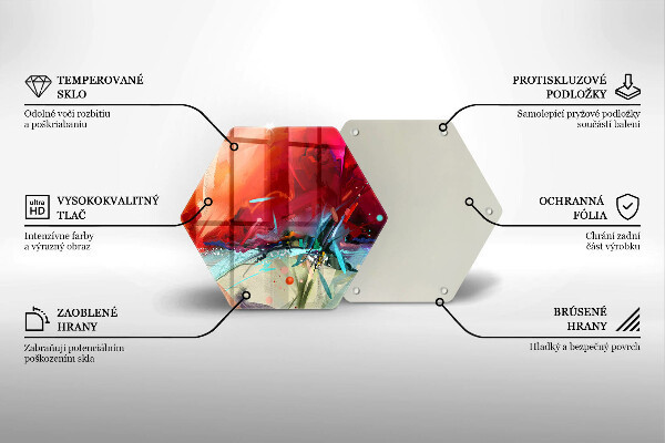 Üveg vágódeszka Festett absztrakció