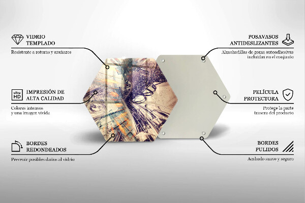 Üveg vágódeszka Modern kompozíció