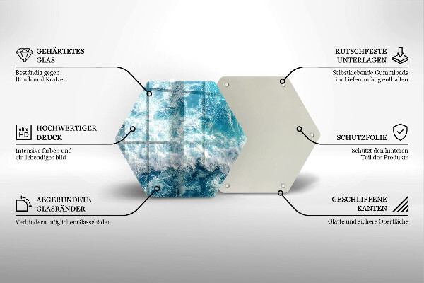 Üveg vágódeszka Tenger víz hullámai