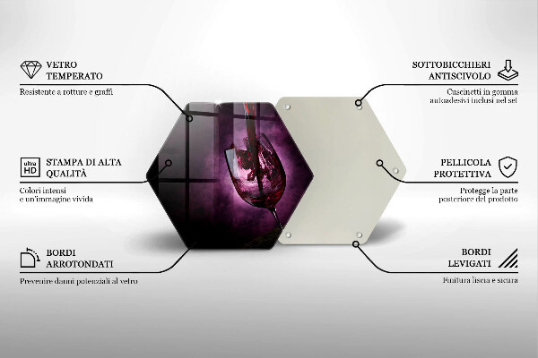 Üveg vágódeszka Egy pohár bor