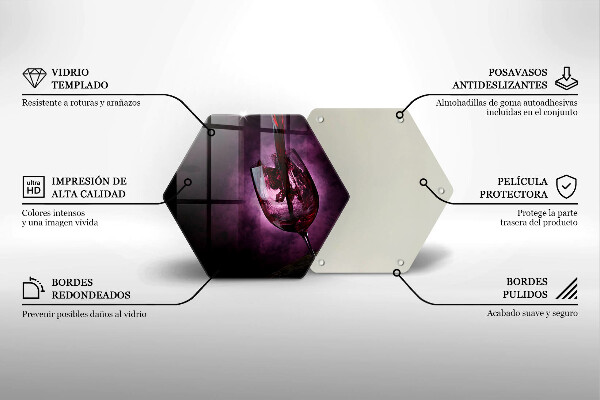 Üveg vágódeszka Egy pohár bor