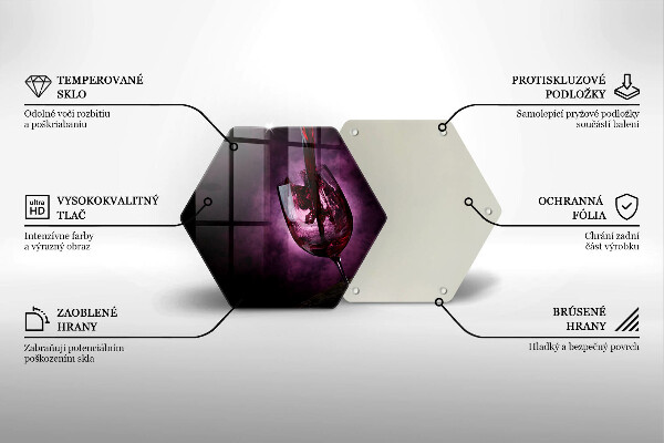 Üveg vágódeszka Egy pohár bor