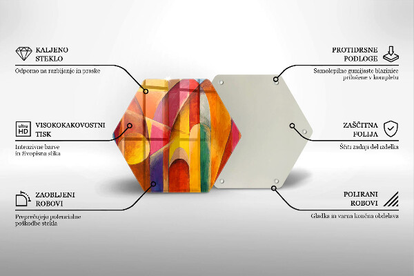 Üveg vágódeszka Színes absztrakció
