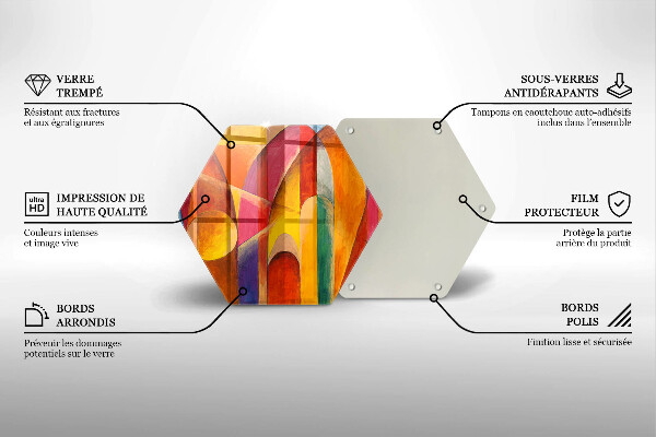 Üveg vágódeszka Színes absztrakció