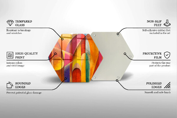 Üveg vágódeszka Színes absztrakció