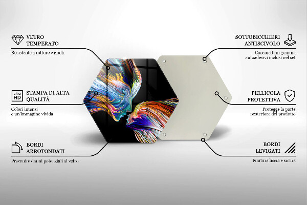 Üveg vágódeszka Csók absztrakció