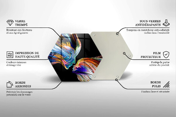 Üveg vágódeszka Csók absztrakció