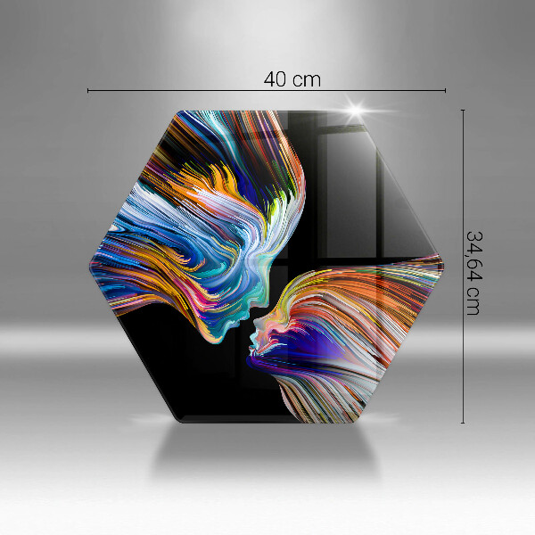 Üveg vágódeszka Csók absztrakció