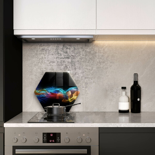 Üveg vágódeszka Színes füst