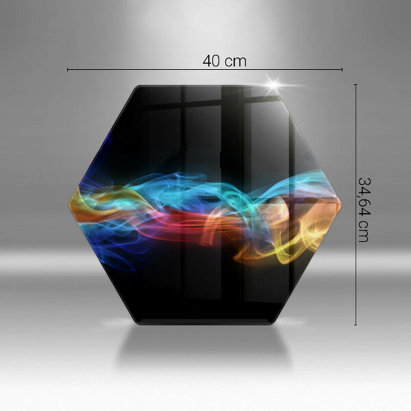Üveg vágódeszka Színes füst