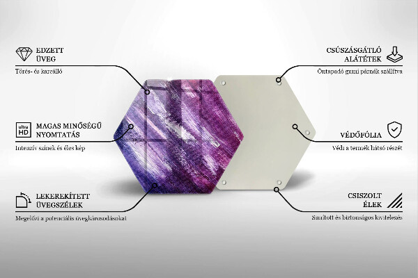 Üveg vágódeszka Festék absztrakció