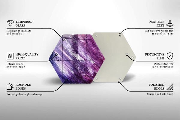 Üveg vágódeszka Festék absztrakció