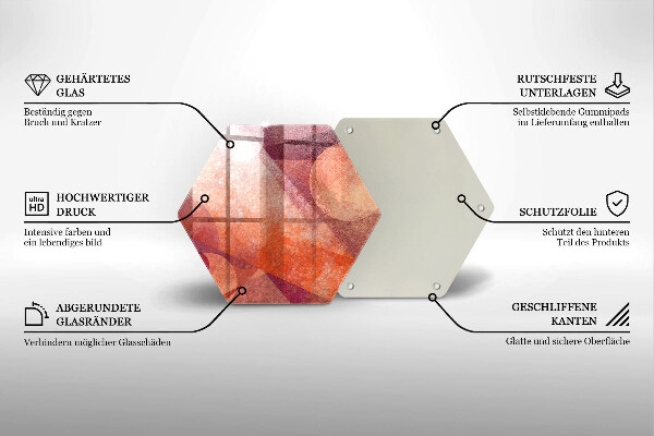 Üveg vágódeszka Absztrakt muveszet