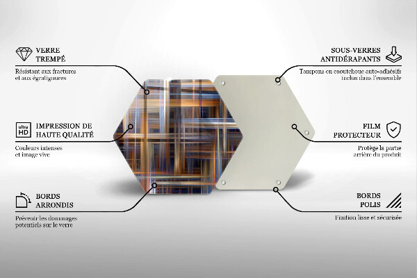 Üveg vágódeszka Absztrakt festék vonalak