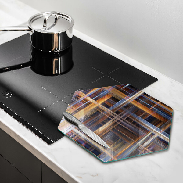 Üveg vágódeszka Absztrakt festék vonalak