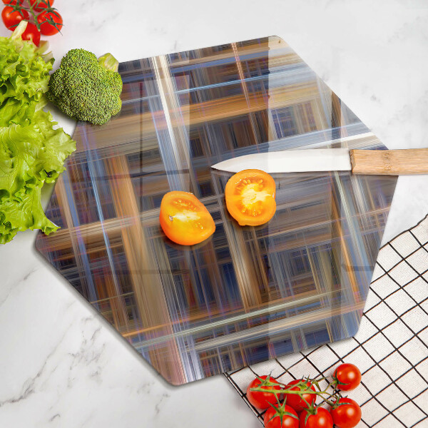 Üveg vágódeszka Absztrakt festék vonalak