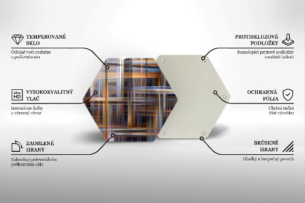 Üveg vágódeszka Absztrakt festék vonalak