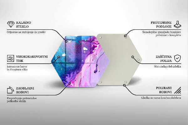 Üveg vágódeszka Absztrakciós tinták