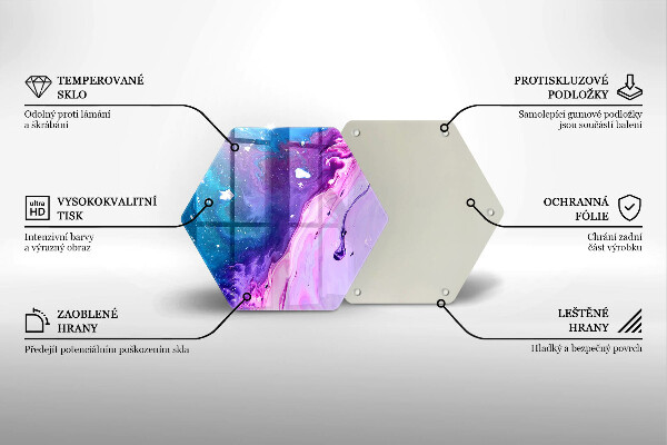 Üveg vágódeszka Absztrakciós tinták