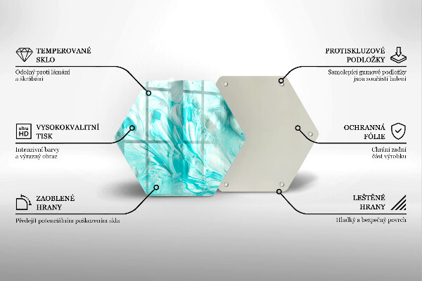 Üveg vágódeszka Absztrakciós festékek