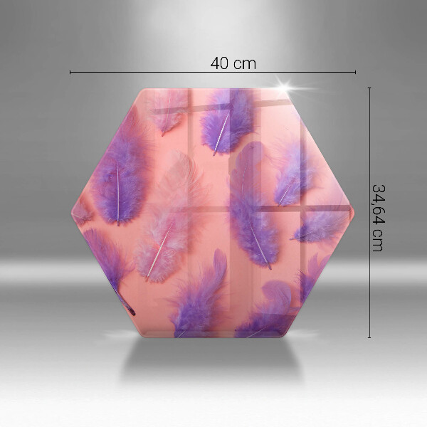 Üveg vágódeszka Bolyhos tollak