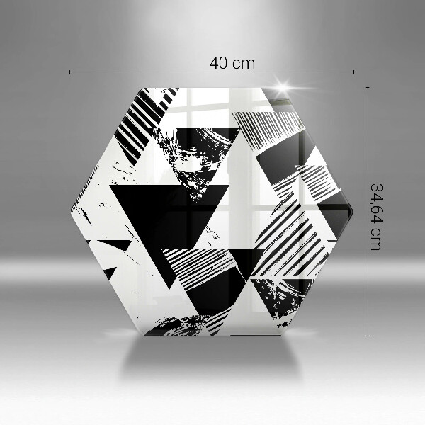 Üveg vágódeszka Geometriai háromszögek