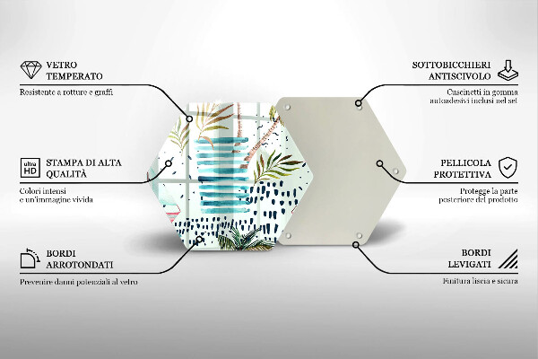 Üveg vágódeszka Ünnepi illusztrációk