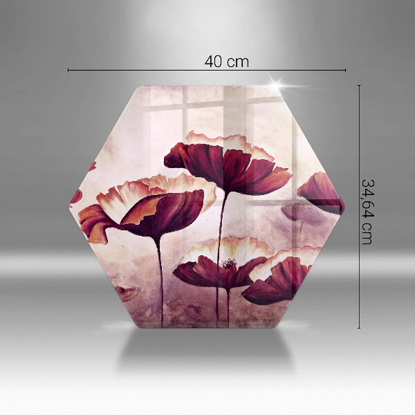 Üveg vágódeszka Virágfestés