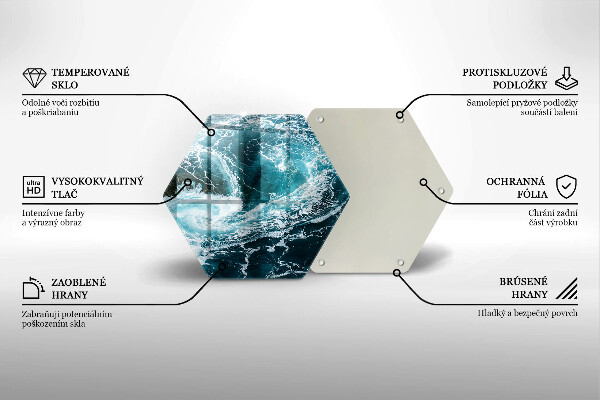 Üveg vágódeszka Habzó vízhullámok